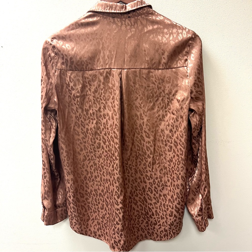 Milk And Honey Printed Button Down With Satin Fin… - image 4